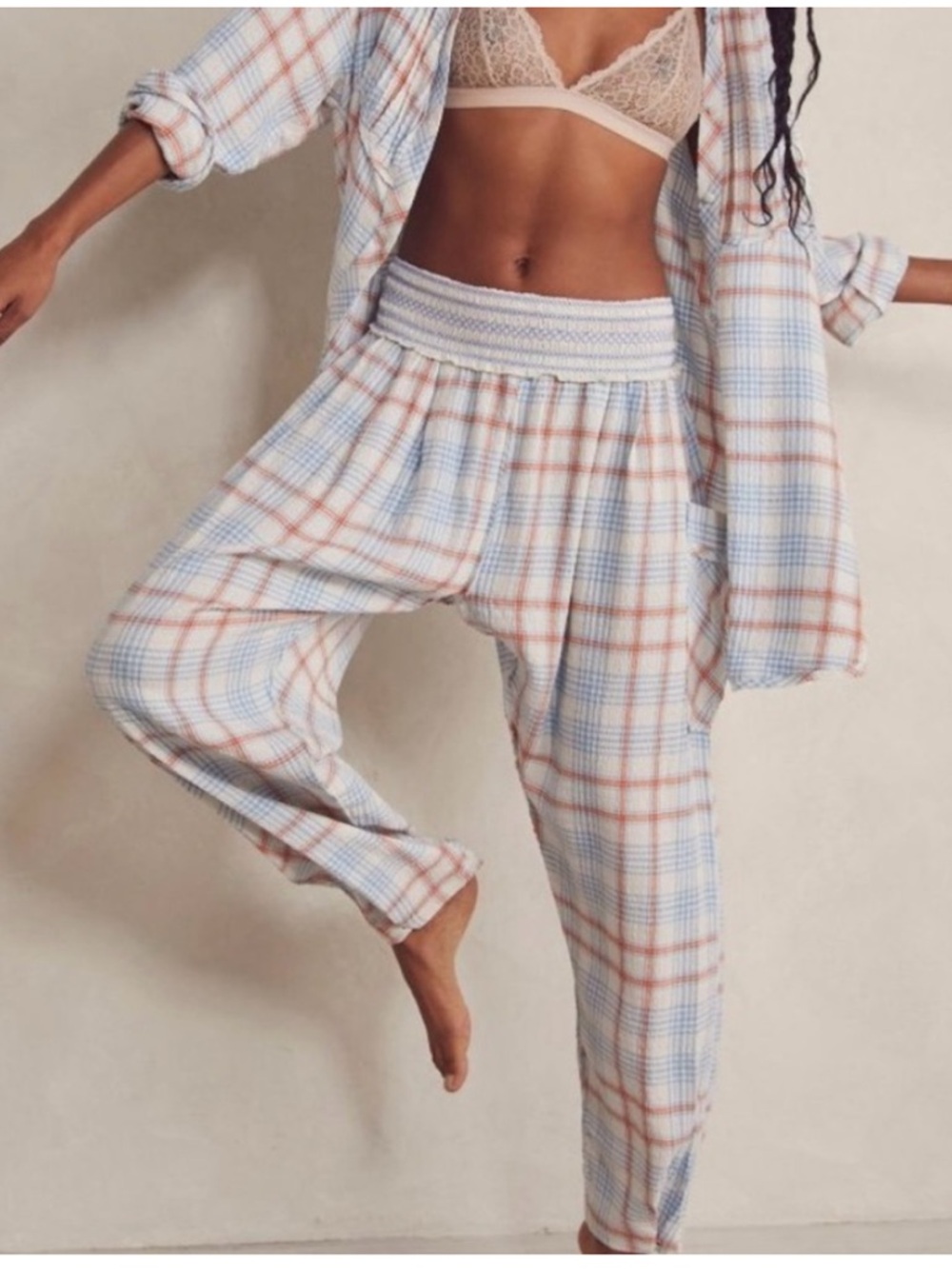 Free people all about you plaid pants